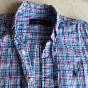Ralph Lauren Men's Blue Plaid Shirt